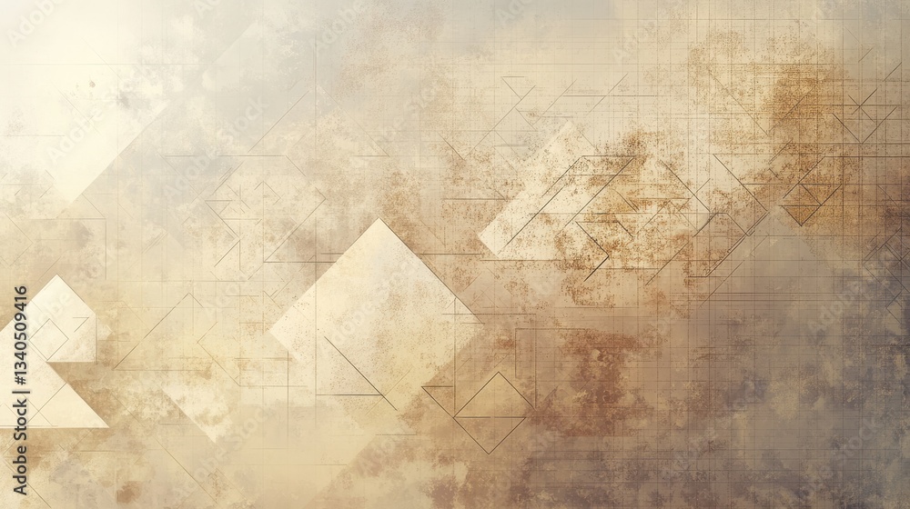 Poster beige background with subtle grid pattern texture illustration