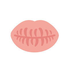 ガサガサな唇　イラスト