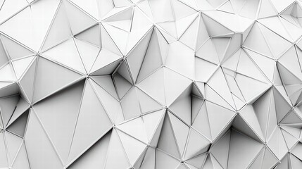 Obraz premium Geometric Structure: A detailed close-up showcases a complex geometric structure, formed from interconnected triangles, creating a modern abstract composition with shades and dimensions.