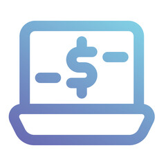 online money icon for illustration