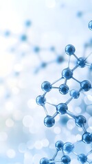 Molecular structure in a medical abstract gradient background