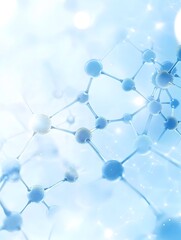 Abstract molecular structure in a medical and scientific digital art background