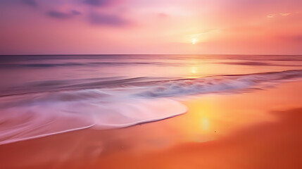 Soothing Seaside with Waves Under a Pastel Sky