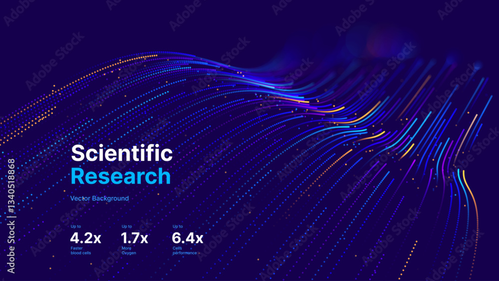Poster Cyber Big Data Flow Particles Bokeh. Digital Neural Network. Concept of AI Artificial Intelligence Technology Machine Deep Learning. Digital Communication. Science Technology Presentation Vector.