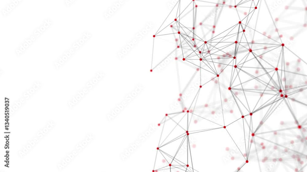 Poster abstract plexus futuristic network connection technology. beautiful black and red network lines and 