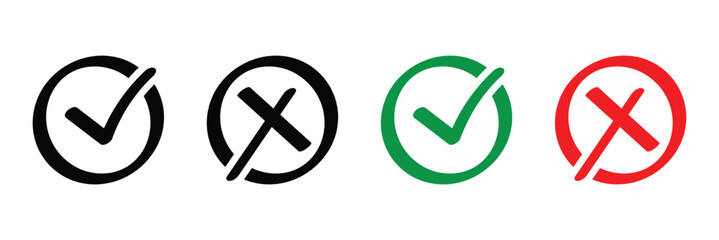 Isolated check mark on white. A vector illustration of black tick symbols, easy to edit. Perfect for design projects.