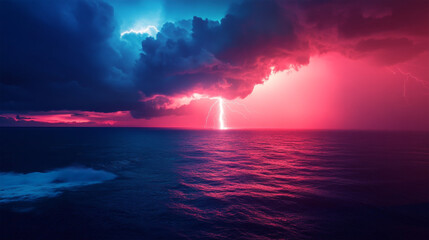 Obraz premium seascape at sunset on nature background
