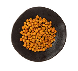 Roasted chickpeas, leblebi pile, spicy fried chana, crispy chick peas with mint and spices, east snack