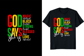 Fototapeta premium Juneteenth Day T-Shirt Design