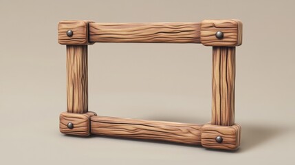 A wooden frame illustration
