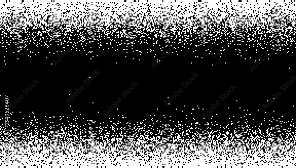Aufkleber grain dissolve effect pixelated halftone gradient noise. fading pixel texture. black and white disso