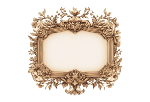 Intricate Vintage Frame Design With Ornate Details and Elegant Curves
