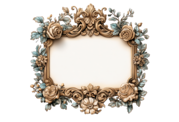 Intricate Vintage Frame Design With Ornate Details and Elegant Curves