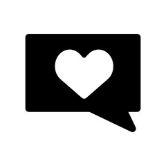 吹き出しにハートマークが入ったアイコンイラスト