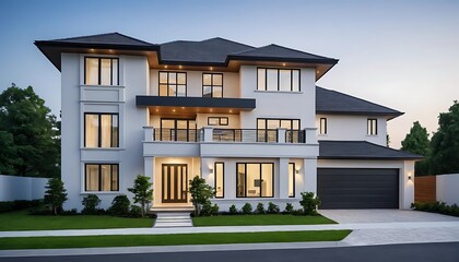 Fototapeta premium High End Real Estate House Exterior Photography with Fine Details