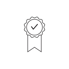 Certification seal ribbon Simple vector modern icon illustration design