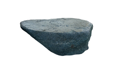Strange granodiorite rock for garden decoration isolated on white background. Granite stone.