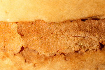 Orange construction foam as abstract background. Texture