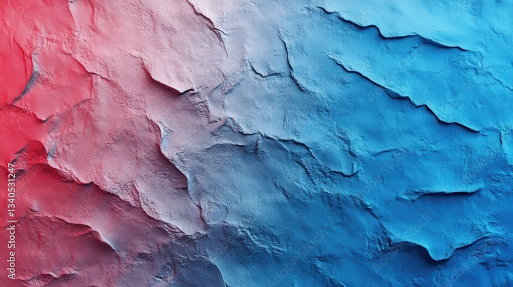 Aufkleber modern and simple blue and red gradient colors background with grain rough texture