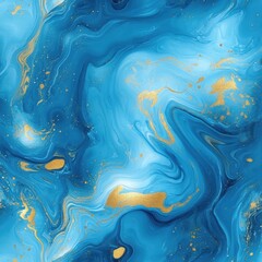 Blue Marble and gold abstract background vector. Marbling wallpaper design with natural luxury style swirls of marble and gold powder.