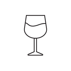 Wine glass icon isolated sign black design illustration