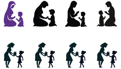 Mother and Child A Silhouette of Love Family and Faith
