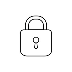padlock icon vector. symbol, sign, locked illustration design