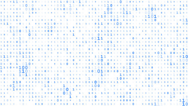 Abstract Matrix Binary Stream Code. White Binary Code Matrix. 0 and 1 Numbers Wallpaper. Computer Science Bg. Graphic Data Decryption Algorithm Coding Hacker Concept. Vector Illustration.