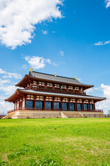 Fototapeta premium 第一次大極殿(世界遺産) 奈良県奈良市国営平城宮跡歴史公園