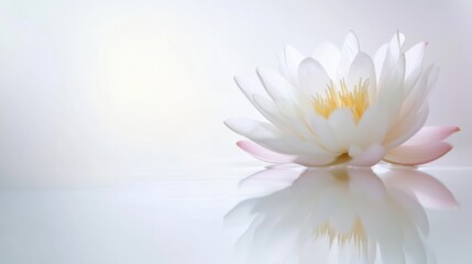 Obraz premium dreamy lotus with pearlescent petals and pastel serenity effect