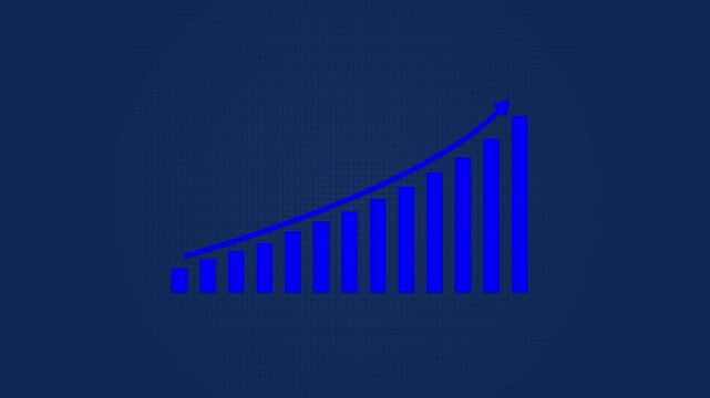 growing up.business graph chart icon animation background.