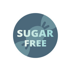 Sugar free vector label. Food sticker with candy.