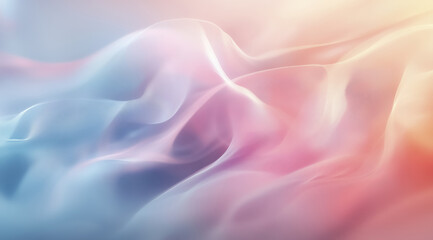 Fototapeta premium soft, abstract image featuring pastel shapes and flowing lines in blurry background, creating serene and dreamy atmosphere