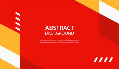 Red and yellow abstract geometric background vector illustration