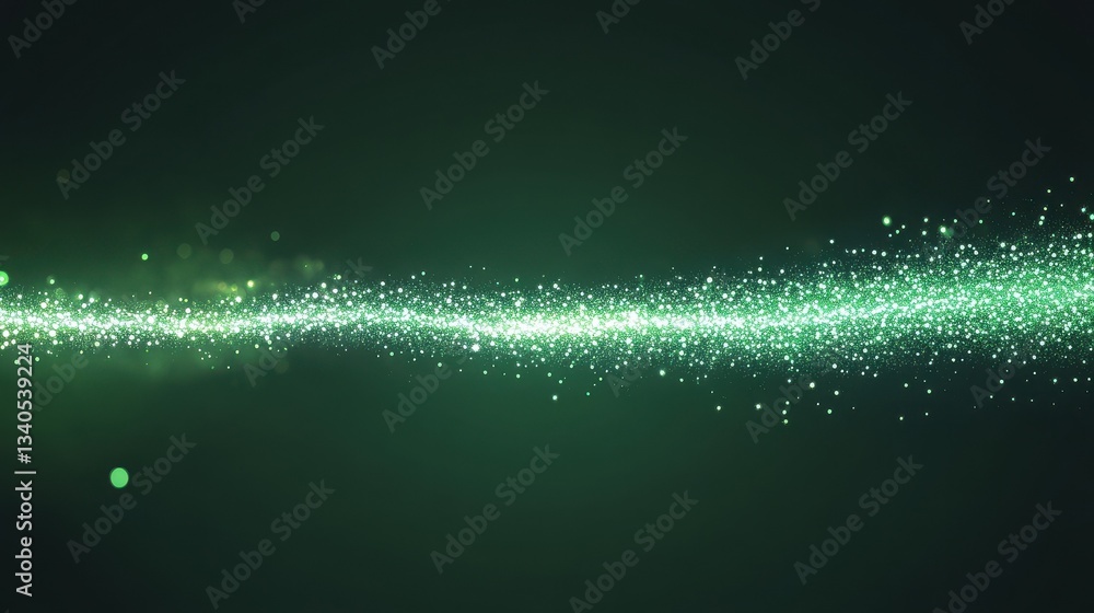 Poster bokeh green lights in a gradient blur effect background. abstract sparkling backdrop for festive des