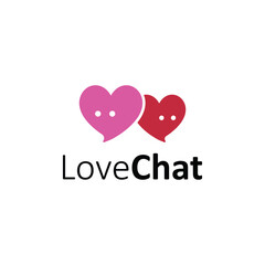 love chat logo icon vector