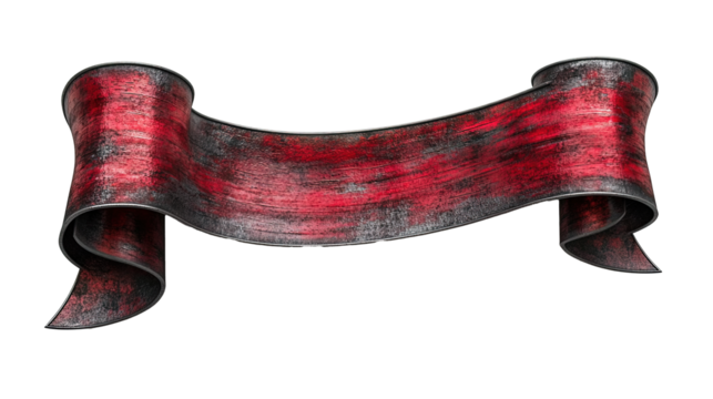 Vintage-Style Red Ribbon Design - Artistic and Ornate Ribbon Art for Events & Promotional Presentations