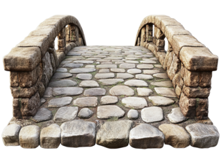 Explore an Arch Stone Bridge in a Serene Landscape with Rustic Stonework and Cobblestone Path – The Perfect Scenic Route for Outdoor Adventure and Nature Photography, PNG, Transparent Image,