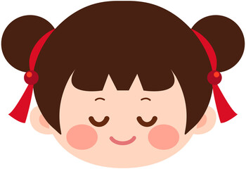 Chinese Cute Girl Face Sleep