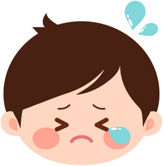 Chinese Cute Boy Face Cry