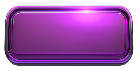 Fototapeta premium Modern Vibrant Purple Button Graphic Design: Shiny Metallic Template for Web and Social Media Branding, PNG, Button, Transparent Image