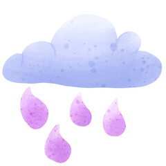 Raincloud Watercolor Illustration
