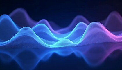 Fototapeta premium Abstract Waveform Design with Vibrant Neon Colors