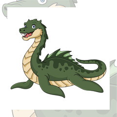 Loch ness mythology creatures cartoon mascot character design
