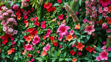 Naklejka premium Bohemian Festival Backdrops: Floral and Greenery Decor