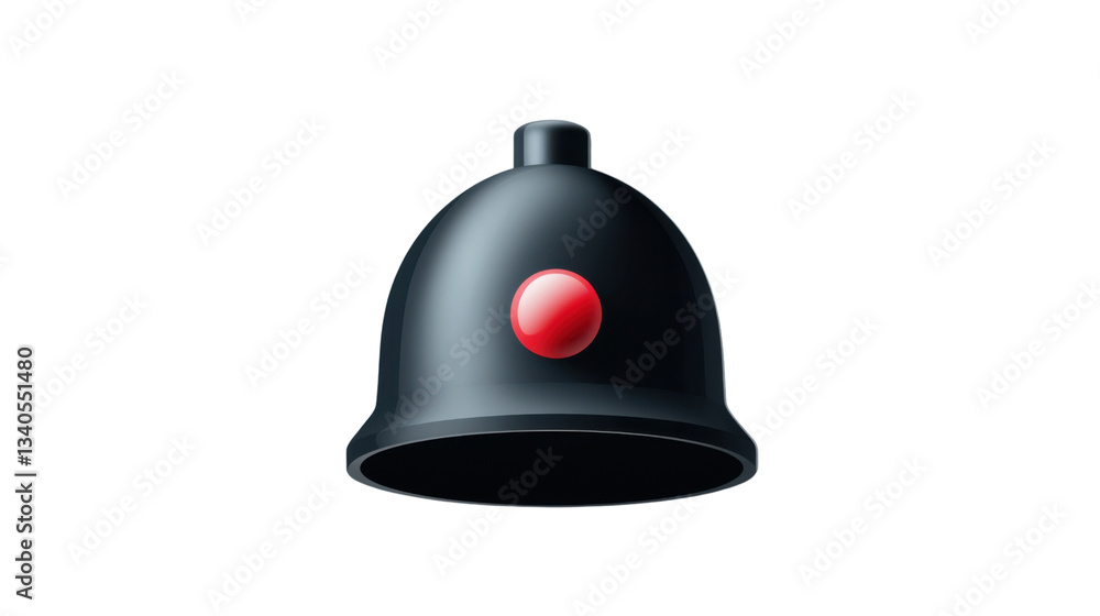 Poster notification bell icon showing new message on transparent background