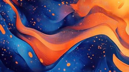 Import tariffs increasing concept with orange and blue colors and digital elements illustration