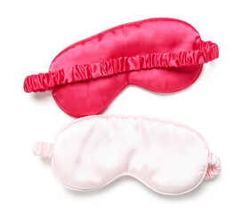 Sleep masks isolated on white background