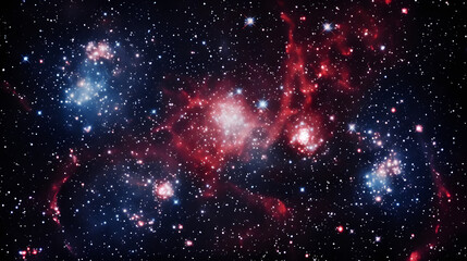 Magnificent cluster of stars showcasing the beauty of galactic redshift surveys with a swirling galaxy in the background.