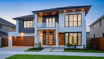 Fototapeta premium Close Up Photography of a Luxurious and Modern House Exterior